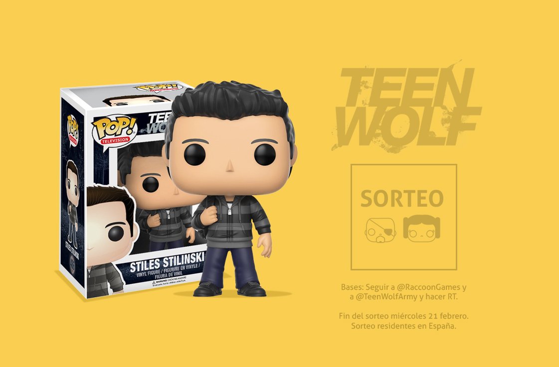RaccoonGames's tweet photo. ¡NUEVO SORTEO!

Hazte con la #FunkoPop de Stiles Stilinski de #TeenWolf.
- Sigue a @TeenWolfArmy y @RaccoonGames.
- Haz RT.

Fin del sorteo 21 de febrero. Sorteo Nacional. https://t.co/EOybbxejl4