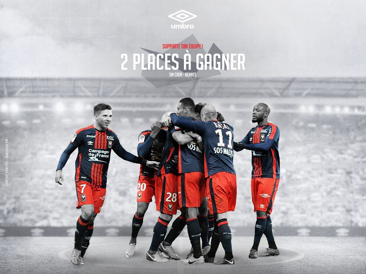 Le <a href="/SMCaen/">Stade Malherbe Caen</a> reçoit Rennes ce week-end pour la 26ème journée de #Ligue1❗️

Si tu veux venir porter haut et fort les couleurs 🔵🔴 du club Normand contre les Bretons :

👉 Follow <a href="/UmbroFrance/">Umbro France</a>

👉 RT 🔃 et like ❤️ ce tweet
