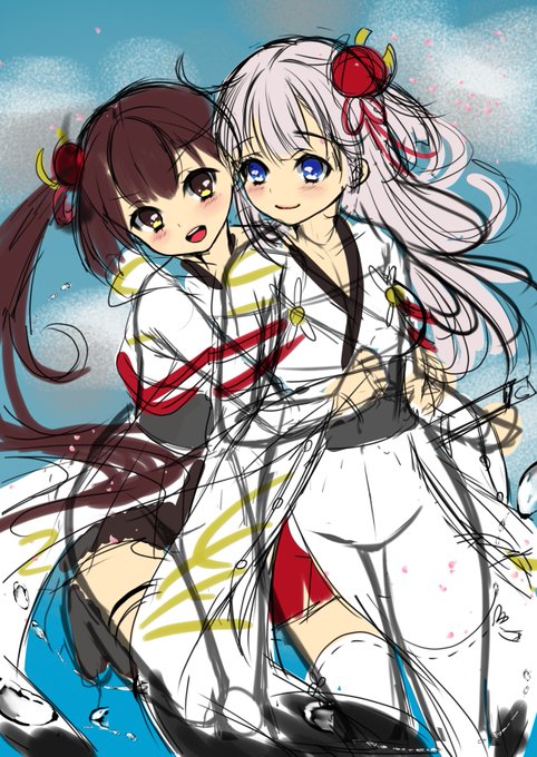 こんな感じのラフは大量に描いてたりする
#アズールレーン 