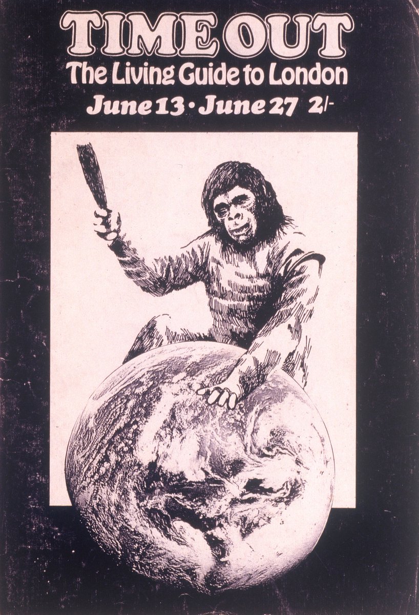 TimeOutPics's tweet image. Planet of the Apes cover from 1968. @ApesMovies #TimeOutArchive