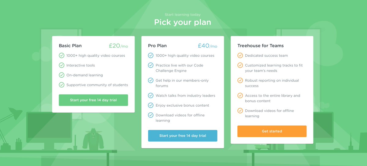 sythegreat's tweet image. one of the best websites to learn coding #teamtreehouse and awesomely priced too