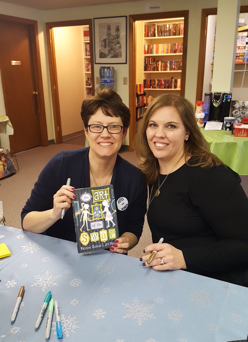 KristineAsselin's tweet photo. It’s the book birthday for The Art of the Swap, I’m thrilled to share my Middle Grade debut with my friend @jenmalonewrites We’ve had a blast writing this book and can’t wait to share Hannah and Maggie with the world. #girlpower #girlsinhistory #timetravel https://t.co/omzmGD4cmh
