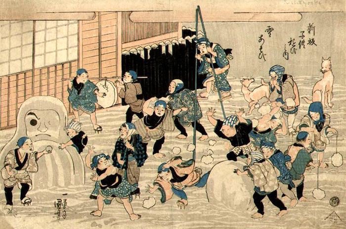 現代の2段重ねの 雪だるま は一体いつ頃から作られるようになったんだろう 明治時代や江戸時代の雪だるまはもっと 達磨 に近い形だったらしい Togetter