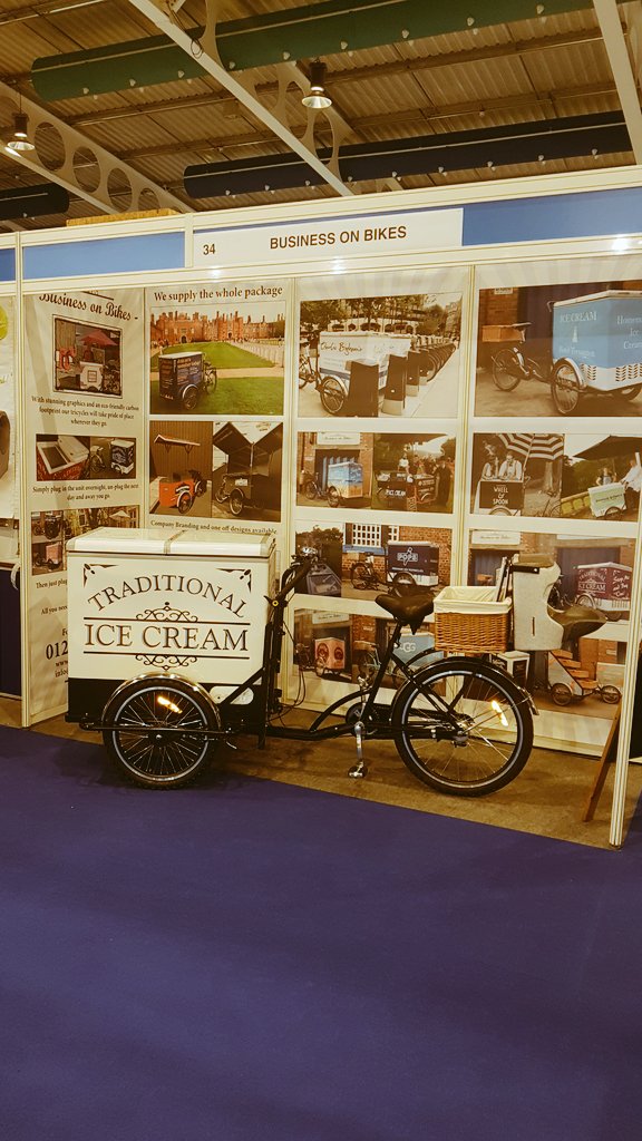 All set up ready to talk bikes at the #icecreamexpo #icecream #summerscoming #trikes #icecreamtrikes #icecreambike #businessopportunity