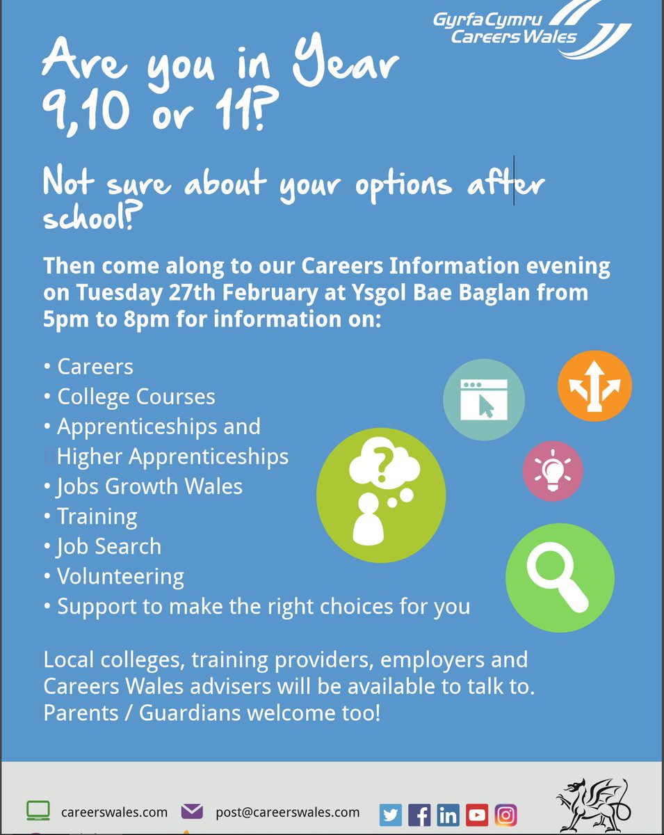 YBB_WelshBac's tweet photo. Careers Evening Tuesday 27th February 2018/ @CareersWales https://t.co/rJdDPQTueX