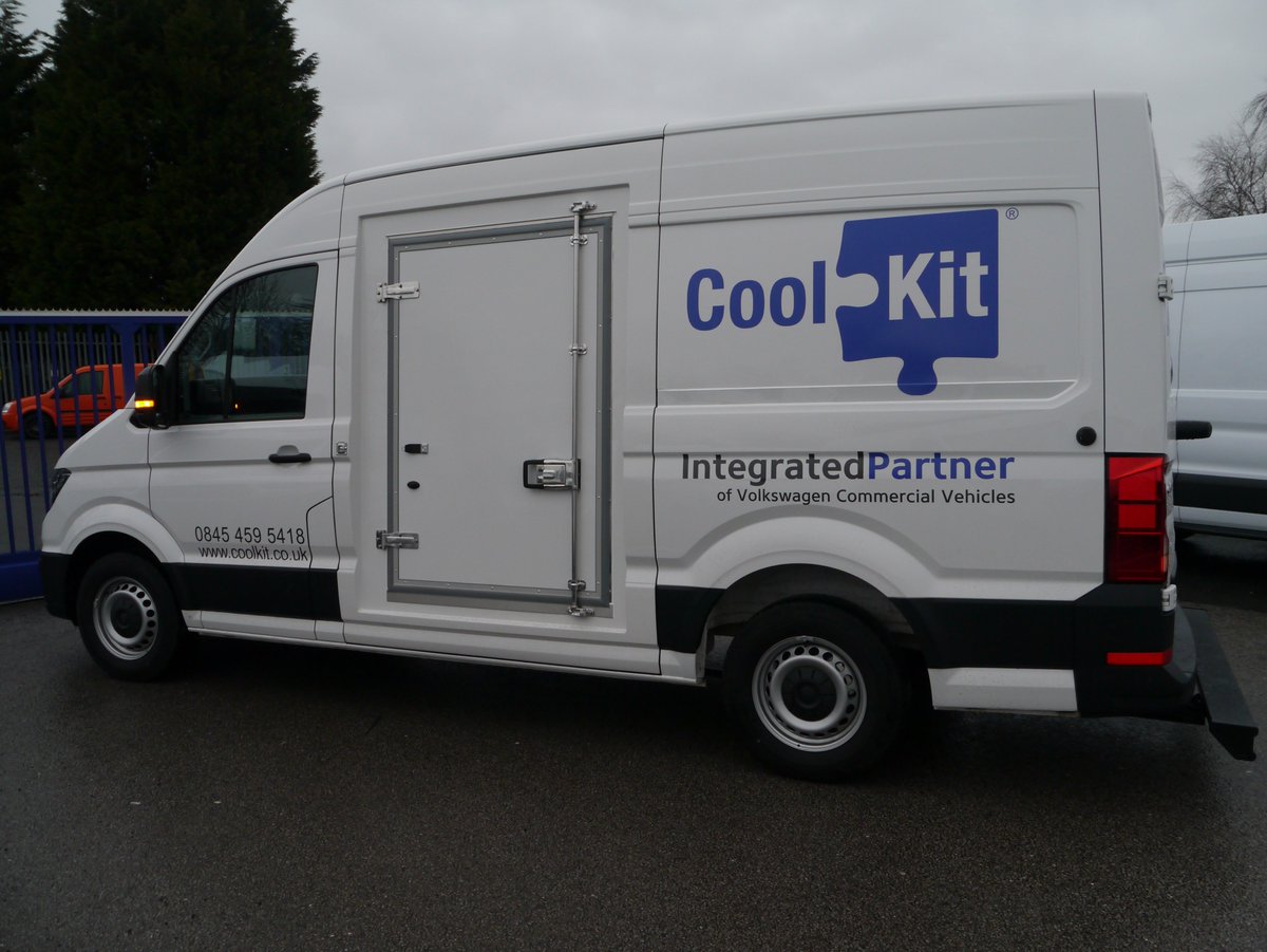CoolKitLtd's tweet photo. New Crafter Dual Temperature Freezer Conversion (+25C to -25C) ready to be delivered to @Volkswagen_CV for their @BVRLA Members Event. Removable bulkhead. @GAHgroup Unit. @7transcan Transcan Pharma temperature recorder + SevenEye Vehicle Tracking System #pharmavan #freezervan https://t.co/ioDYgbq50y