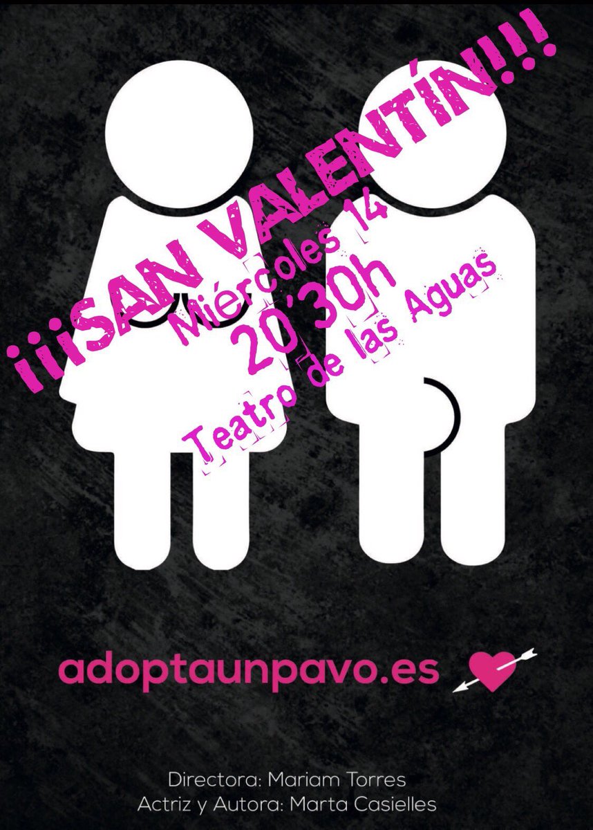 teatrodlasaguas's tweet photo. Este miércoles 14/2 a las 20:30h ¡función especial de https://t.co/erpUYMvnN1! Reserva ya tu entrada en https://t.co/jexr9AFBoe #teatro #sanvalentin #madrid #cultura #lalatina @teatrodlasaguas @torresmariam @CasiellesMarta https://t.co/oeI5WW7uxS