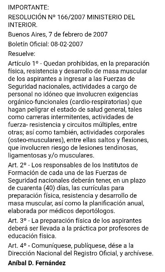 EL CUIDADO EN LA PREPARACION DE LOS CADETES, LO PENSAMOS HACE AÑOS