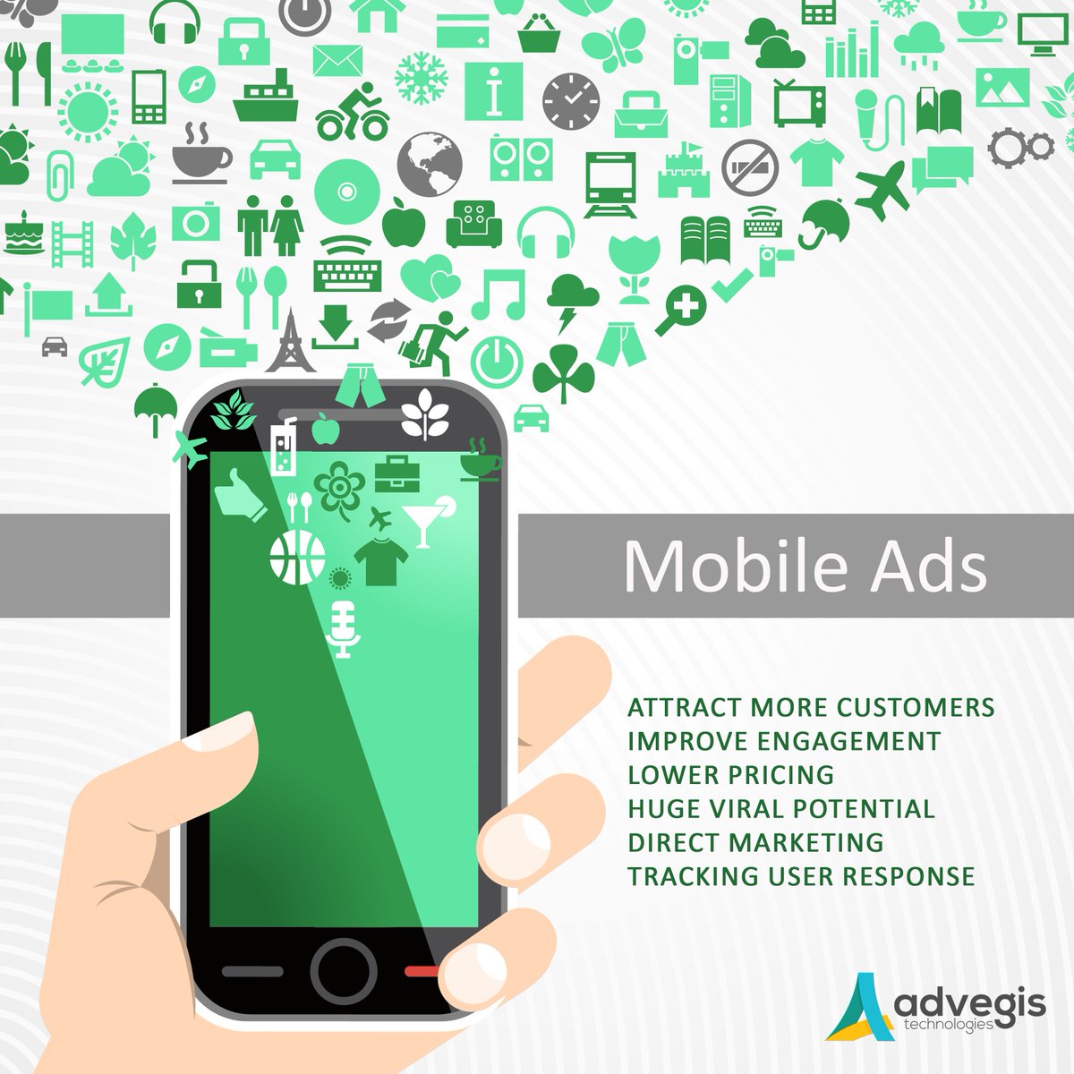 advegistech's tweet photo. Mobile domination to follow through 2018!
More than 50% of the people today use mobile apps and visit websites through mobile phones. 
Will mobile technology triumph above all the other means of marketing?
#AdvegisTech #MobileApp  #technology #mobilemarketing @advegistech https://t.co/puEFZ0RcNG