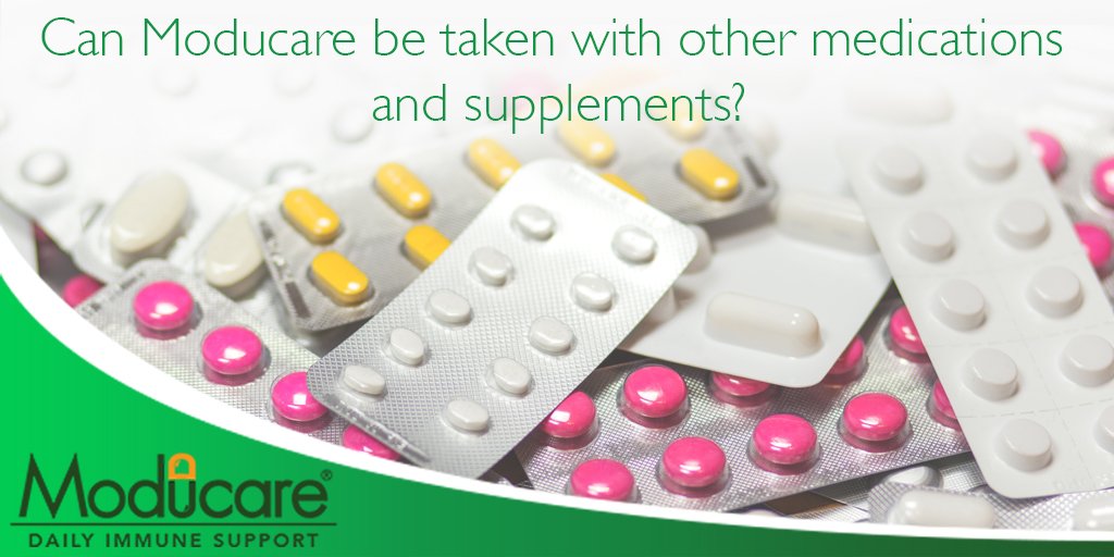 ModucareCanada's tweet photo. There are no known interactions with Moducare and any natural supplements. There is no conclusive evidence to suggest an interaction with medication. https://t.co/y3uAjDxqAy
