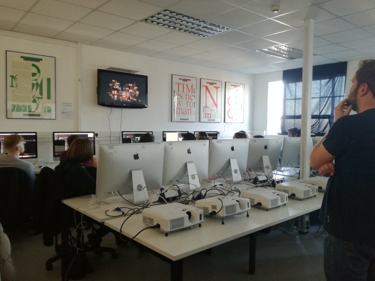Hala_Georges's tweet photo. We had a great Projection Mapping workshop a part of our Changing Futures Week at #UoN #Graphic #projectionmapping @petewallaceUK https://t.co/Y5WfXuzBEP