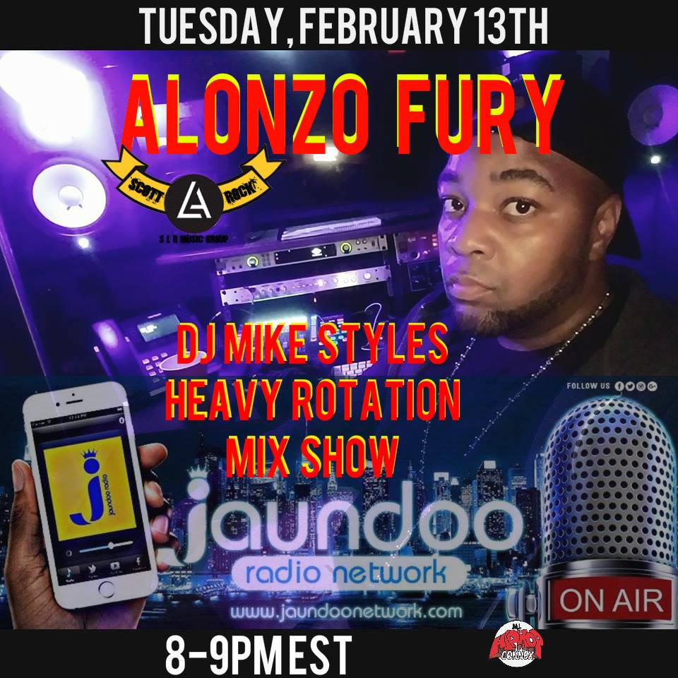 djmikestyles's tweet image. Tune in tonight at 8pm EST for my Heavy Rotation Mixshow on Jaundoo Radio.  This week Special Guest is Hip Hop Artist Alonzo Fury. Shouts out to @MJsHipHopConnex #djmikestyles @Tanya_Jaundoo   #awoldjs #bmtdjs @theheatdjs100 

jaundoonetwork.com