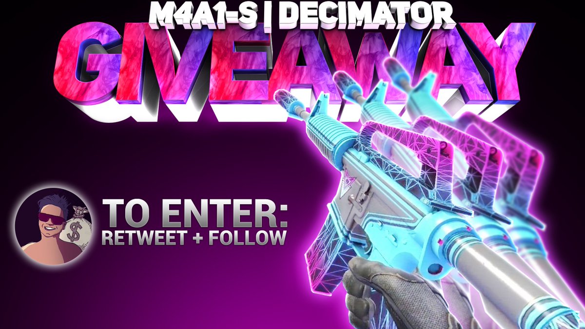 Lepajee's tweet photo. 🎁M4A1 Decimator Giveaway!🎁 

★RETWEET + Tag 2 Friends
★Like + Comment (dont spam with nice, nice vid, nice video, etc): https://t.co/tpboU0ZX84

ENDS 24 HRS🎉 

#CSGOgiveaway https://t.co/t5RAnbtqxs