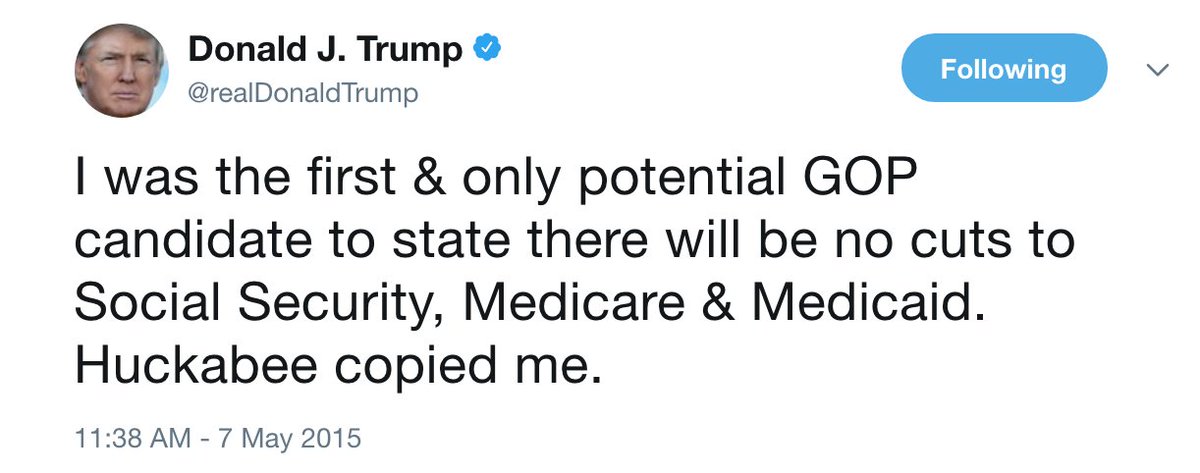 EdKrassen's tweet image. Once a liar, always a liar.  As Trump proposes a budget that will cut Medicare, Medicaid and Social Security disability, let's take a moment to remember this tweet!