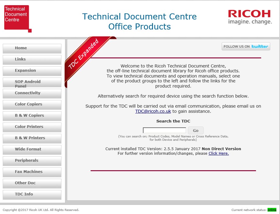 TDC 2.5.5 update now out for our Business partners please visit ricohtechnical.co.uk for link details technical.ricoh.co.uk