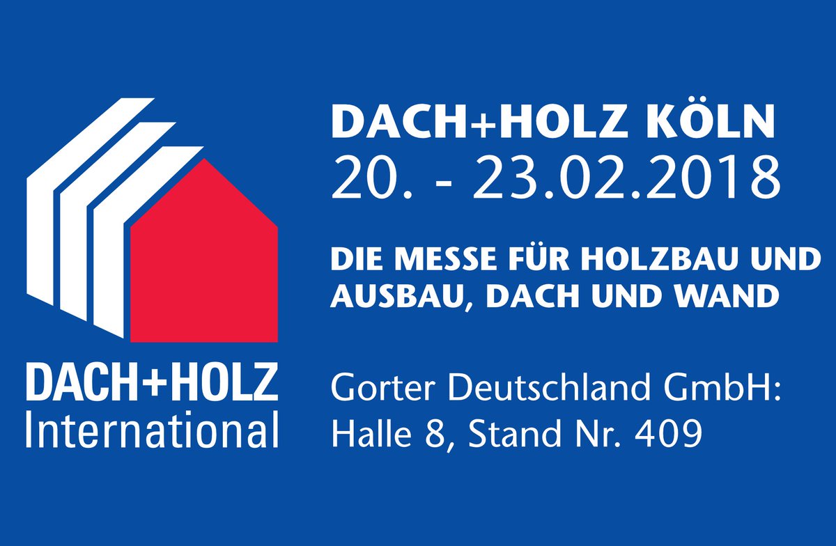 GorterGroup's tweet image. Noch eine Woche zur DACH+HOLZ. Besuchen Sie uns am Stand Nr. 409 (Halle 8) und sehen Sie sich unsere innovativen Produkte und Dachausstiegslösungen an! Die Messe findet vom 20. bis 23. Februar in Köln statt. Weitere Informationen: 
gortergroup.com/de/aktuelles/m…