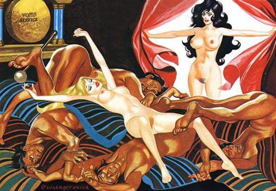 vintagerotica1's tweet photo. #Feb13 #remembering #RonEmbleton #British #comics #artist #illustrator #vintage #illustration #art #WickedWanda https://t.co/ZVk4sxu6nI