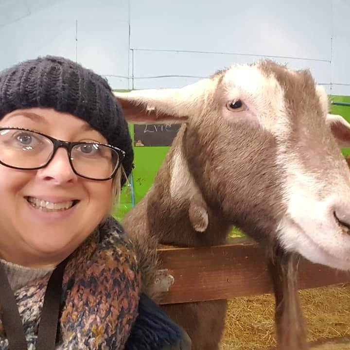autismnorth's tweet photo. We had a fab time at @WhitehouseFarm_  yesterday, here's our play leader Lesley and her new friend! https://t.co/byL5HBDeI7