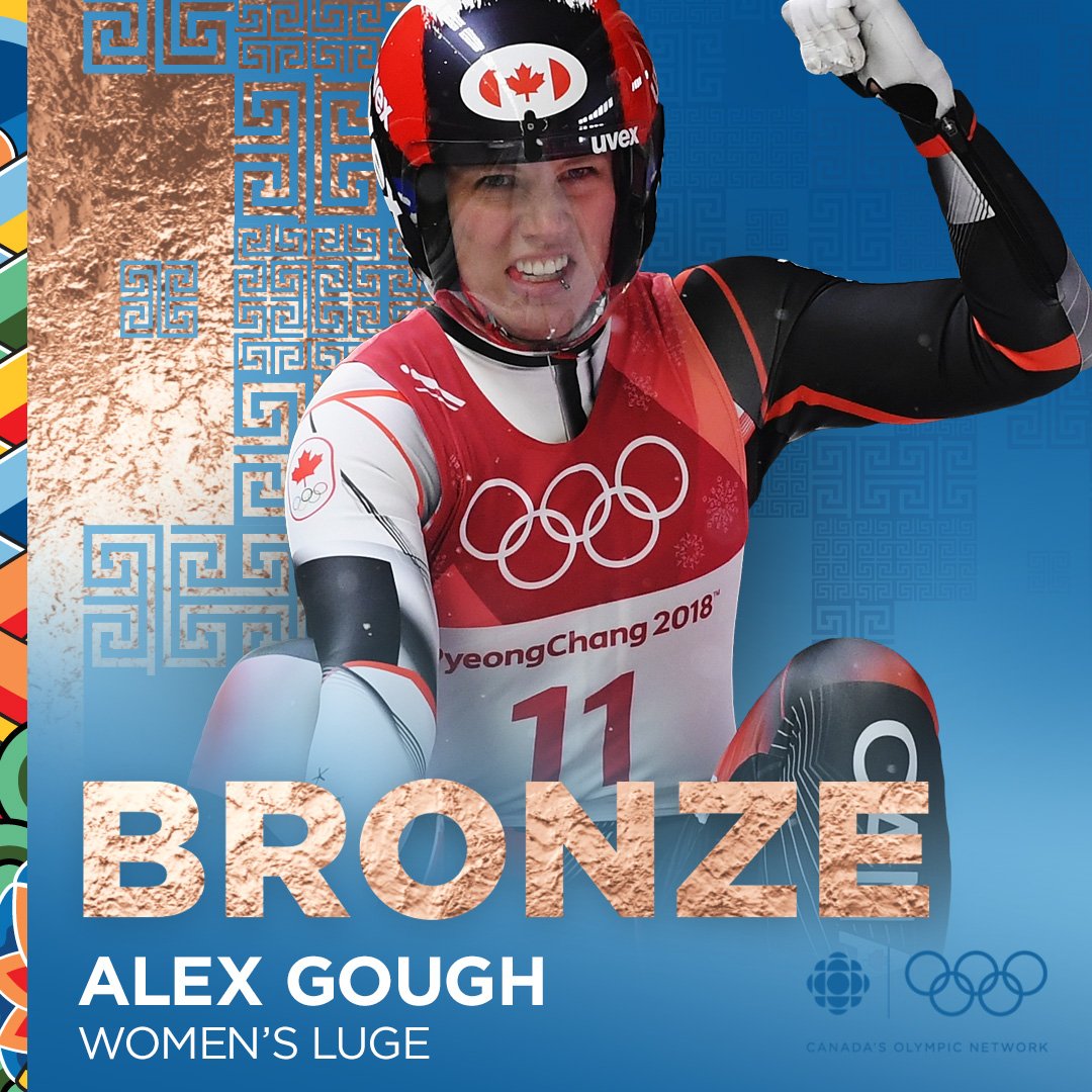 CBCOlympics's tweet image. It's bronze for Alex Gough, who gives Canada its first singles luge medal 🇨🇦 olympics.cbc.ca/news/article/c…