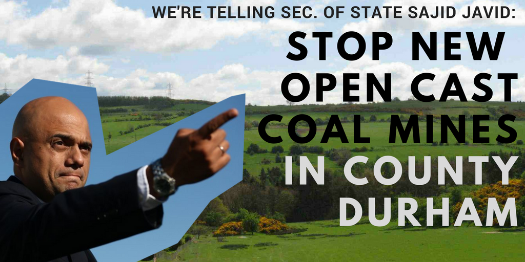 CoalActionUK's tweet photo. Bradley opencast mine update: Sec. State @sajidjavid has the power to revoke permission for the mine!

Today we joined local residents, business-owners and community groups in urging him to step in. 

No new opencast coal mines!
https://t.co/vVNPEz1OBE https://t.co/06GStwjRx3