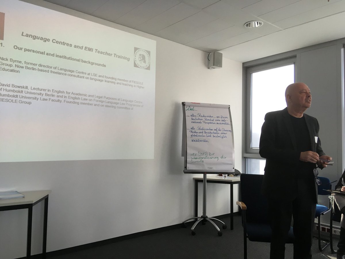 bolognalab_HU's tweet photo. Second impulse by @DavidBowskill &amp; Nick Byrne on “English as a medium of instruction” #TeachIntl #TeachingInternationally @TUBerlin #BZHL https://t.co/1cq8HycKAD