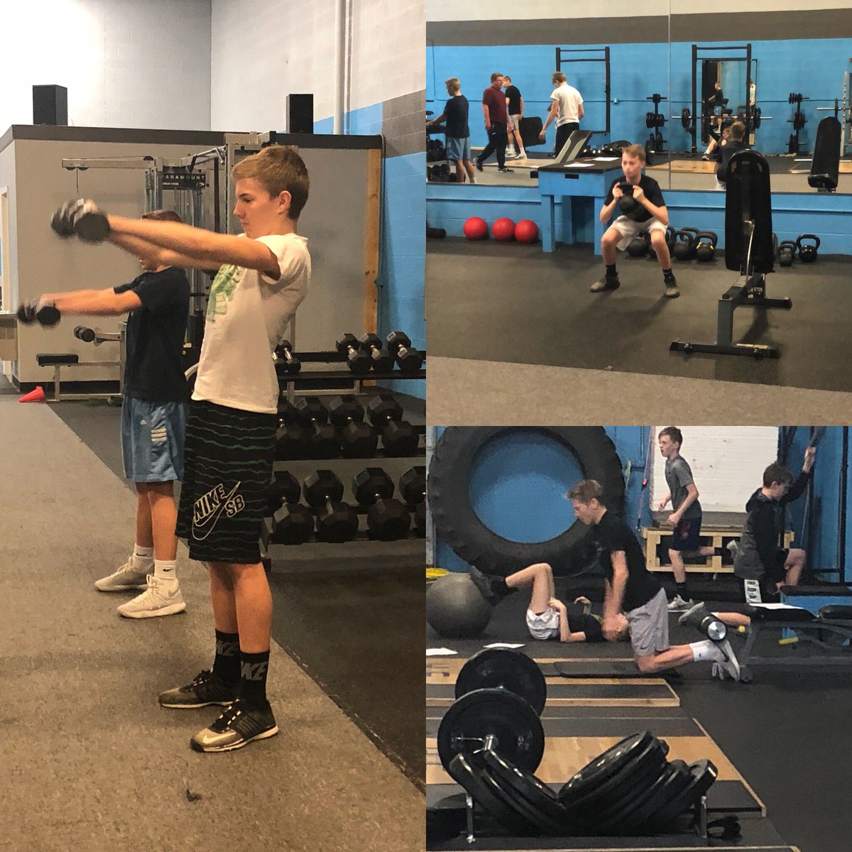 hhftraining's tweet photo. It takes grit and determination to want to get up and train at 6 am. These 7th grade young men do it without fail and without complaints. #thefuture #gretnafootball #grindtime #whenhardworkbeatstalent #hhftraining #isagenix #whatfuelsyou https://t.co/Dqe2s2jdDJ