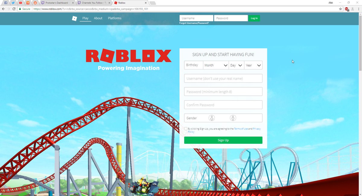 Roblox Login Sign Up