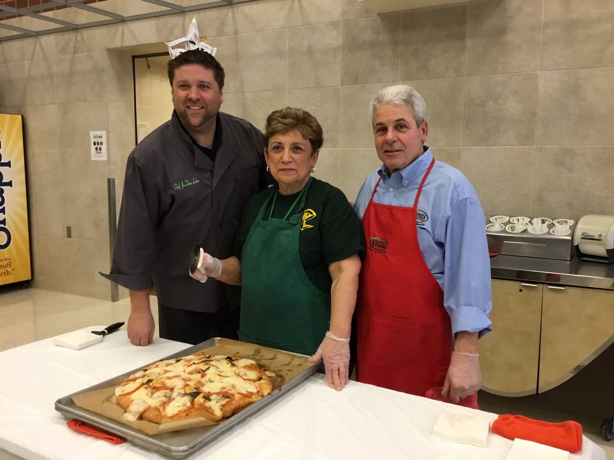 Our pizza will be changing next year to feature dough from KB Pizza. A locally made product. KB's owner Pete was here today sampling!