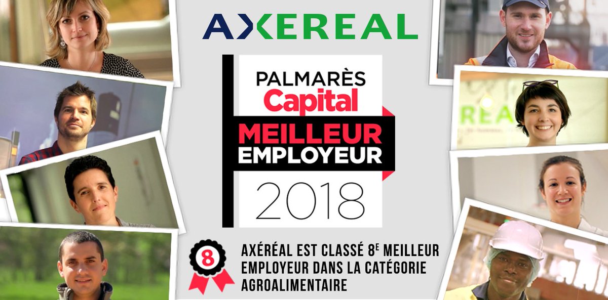 _AXEREAL's tweet photo. Axéréal, 8ème meilleur employeur 2018 du Palmarès Capital dans la catégorie Agroalimentaire. #MeilleurEmployeur #Capital Merci à nos équipes d'être nos meilleurs ambassadeurs.@lacoopagricole @ANIA_FRANCE @MagazineCapital https://t.co/vn3X97tldb