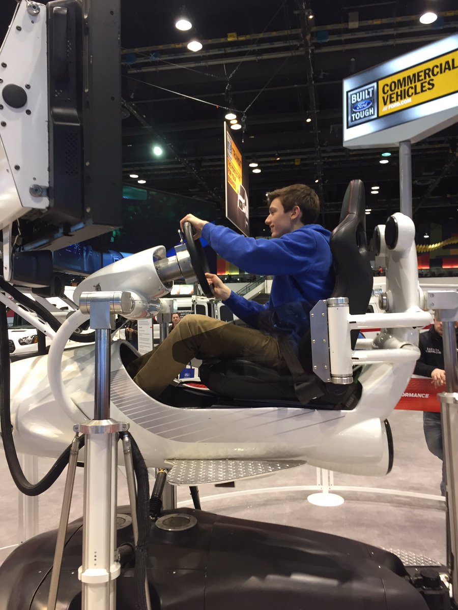 East_ISCs's tweet photo. Students testing out the @Ford Raptor!! @Tstraikerd303 @ChiAutoShow #stceautoshow #CAS18 #MsTbeatGriffin https://t.co/jJ6brFVLGC