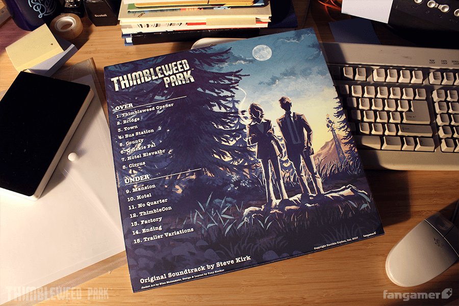 Fangamer's tweet photo. The Thimbleweed Park soundtrack is now available on vinyl!

Playable on your RecordTron 3000™: https://t.co/NPOEk2il3b https://t.co/76LAfcgl95