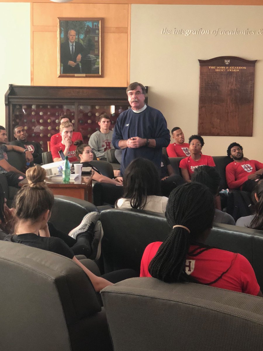 HarvardTFXC's tweet photo. Coach Dan Pfaff speaks to coaches & student-athletes about Mental Resilience. #gocrimson #DanPfaff @PfaffSC https://t.co/bzwq8mIETX