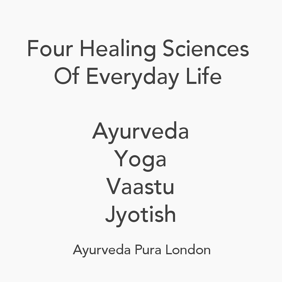 AyurvedaPura's tweet photo. 4 Healing Sciences. #ayurveda #yoga #vaastu #jyotish which cover all aspects of mental physical and emotional wellbeing. #ayurvedapura #ayurvedainuk #deepaapte #ayurvedapuraacademy #easternscience #ancientwisdom https://t.co/Oc020vqF2c