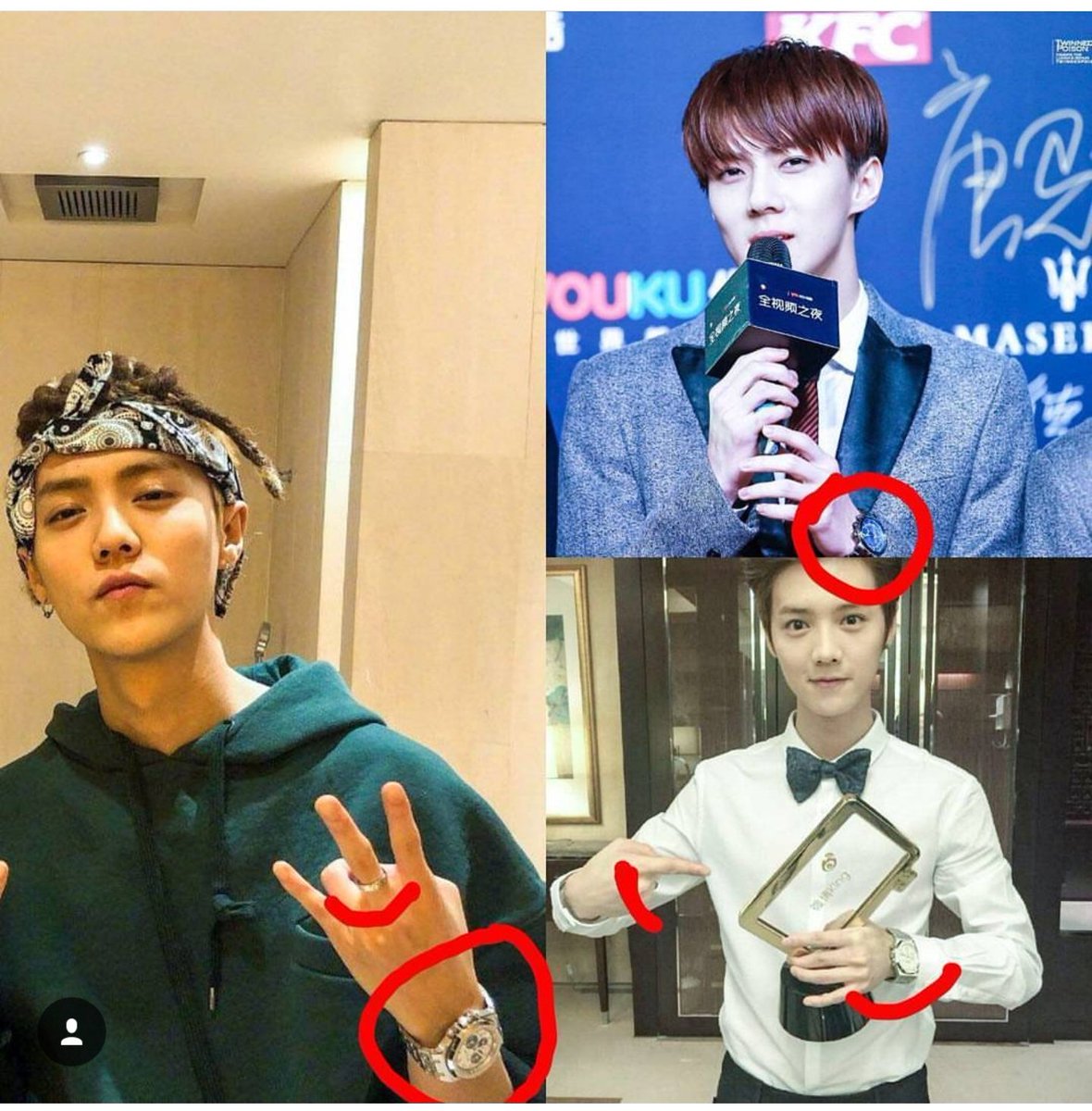 Hunhan_turkey's tweet photo. -Old Wolf Era scarf
-Cartier Ring
-Couple watch
-Post time: 9.47 pm(Sehun 94,Luhan 7)

-Luhan'ın Wolf Era'da taktığı aynı fular
-Cartier yüzüğü
-Çift saati(detay için eski post)
-Postun atılış saati 9.47 pm

#hunhan #selu #luhan https://t.co/VrYw97F8R8