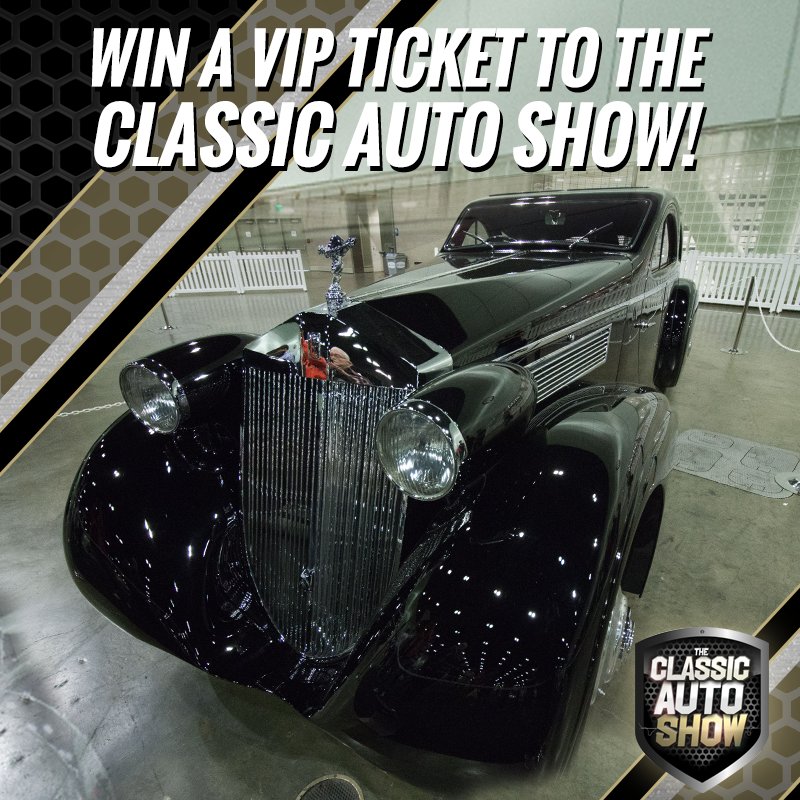 chipfoose's tweet photo. Want to join me at @theclassicauto Mar 2-4 in L.A.?  I'm giving away (1) 3-Day VIP Ticket which includes special access to celebrities, mini-VIP tour, merchandise and more!  Enter by Mon Feb 19:  https://t.co/DXvrSPbOy4   Winners will be notified on Feb 20. #theclassicautoshow https://t.co/YZ8x99xjvm