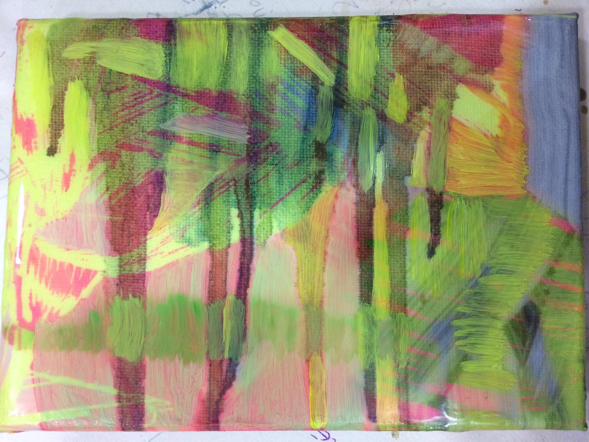 _AlisonGoodyear's tweet photo. Working on a little scrappy painting - experimenting with matt and gloss (15x12cm). #scale #colour #smeary #workinprogress #abstractart #abstractpainting #painting #paintings #colourful #analogue #digital #NewWork #palettes #alisongoodyear https://t.co/bareXEGSjR