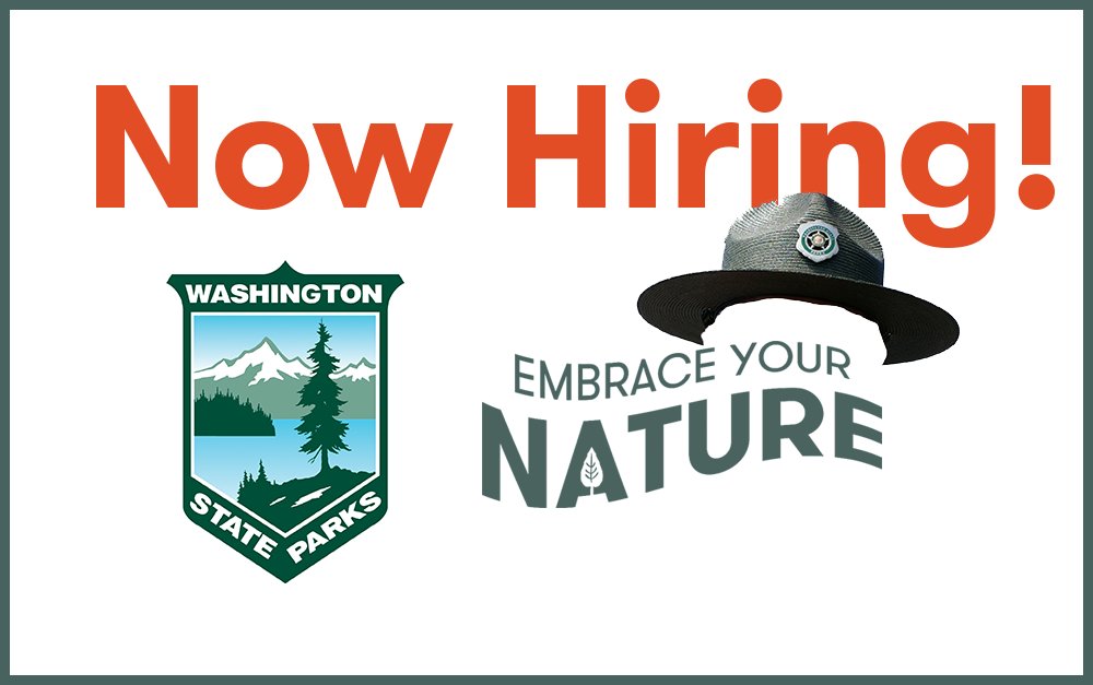 PARK RANGER 1 (seasonal &amp; non-permanent) for multiple positions at #WaStateParks across the state.  bit.ly/2F2vnnU #ParkRanger #WaJobs #ParkJobs #recreation #WorkOutdoors