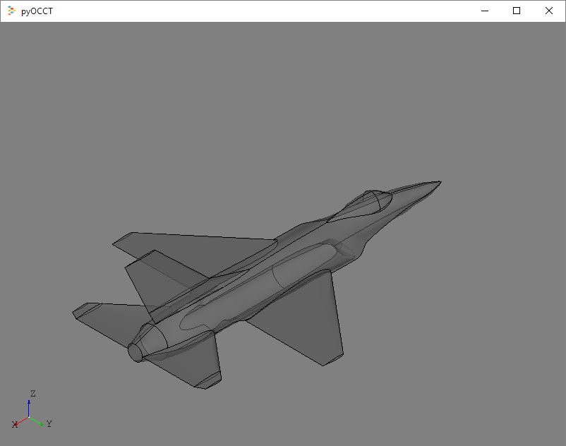 TrevorWLaughlin's tweet photo. Streamlined tool for importing @OpenVSP STEP models is now available in #pyOCCT See the example here: https://t.co/SEel7Lqa5r #python #opensource #cad #cfd https://t.co/Tr3MGQjU3C