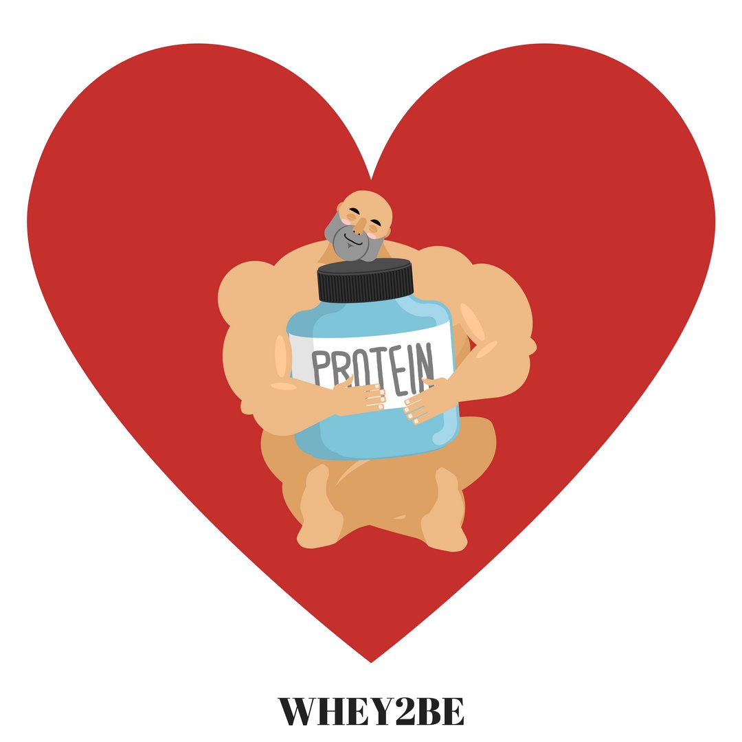 Whey_2_Be's tweet photo. Love you like a body builder loves (whey) protein! #Whey2Be #Protein #WheyProtein #ProteinCookie https://t.co/mMFDO7ScmJ