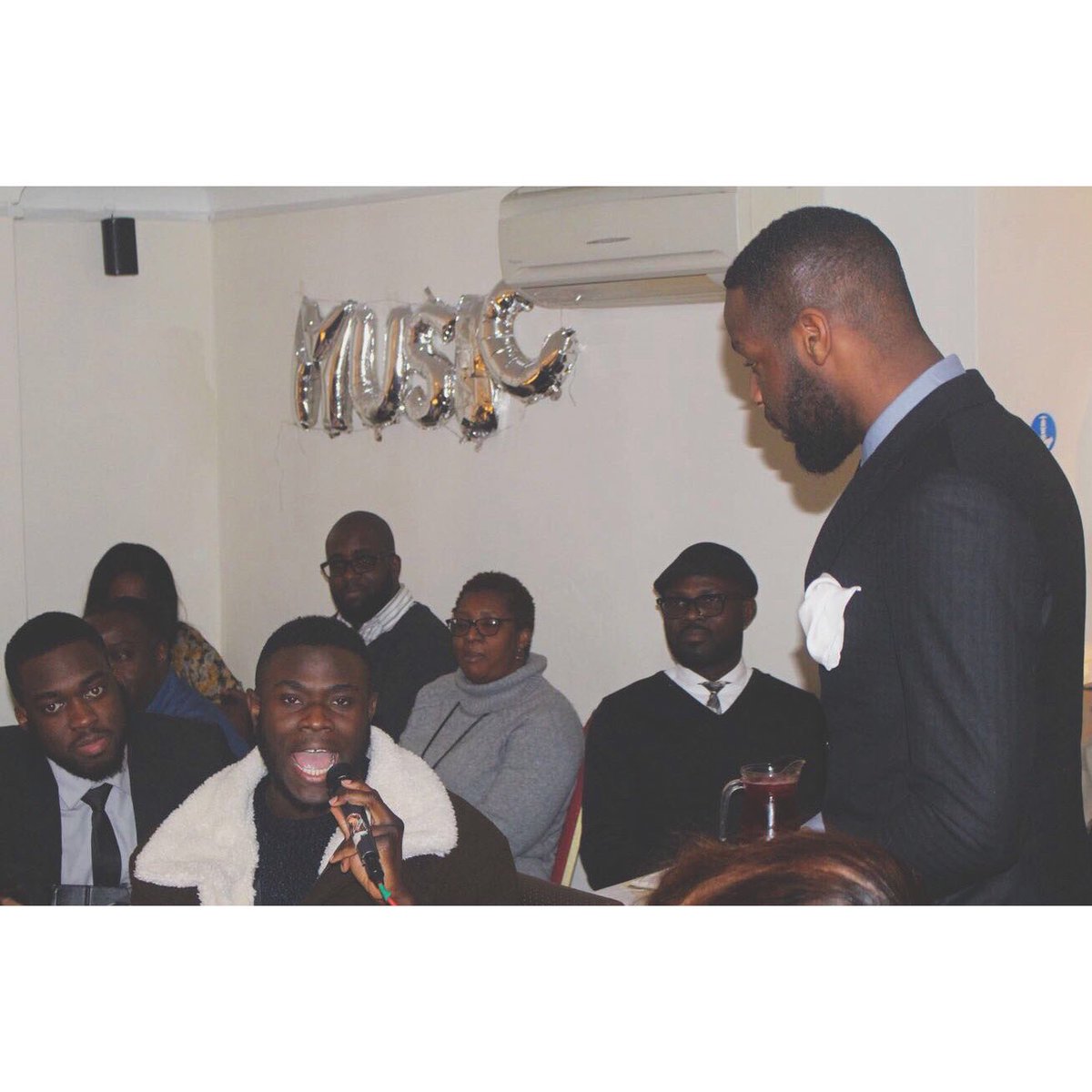 jstandardmusic's tweet photo. @JStandardFDN @sethanthonyp @DamiTolaoluwa @ThatBlackYank @Manny_SOG @anja_fadipe @PresidentJ_ @JOnabowu @ajohnson956 @E_MannyB2 @alessandramusik @TSho_Silva @TheDanielFC @TCSNetwork_ @OGGM_ @MikeOmoniyiCS @SSfoundation_ J Standard interacting/engaging with some guests! 

#JStandardMusicLaunch https://t.co/Np2ypIj680