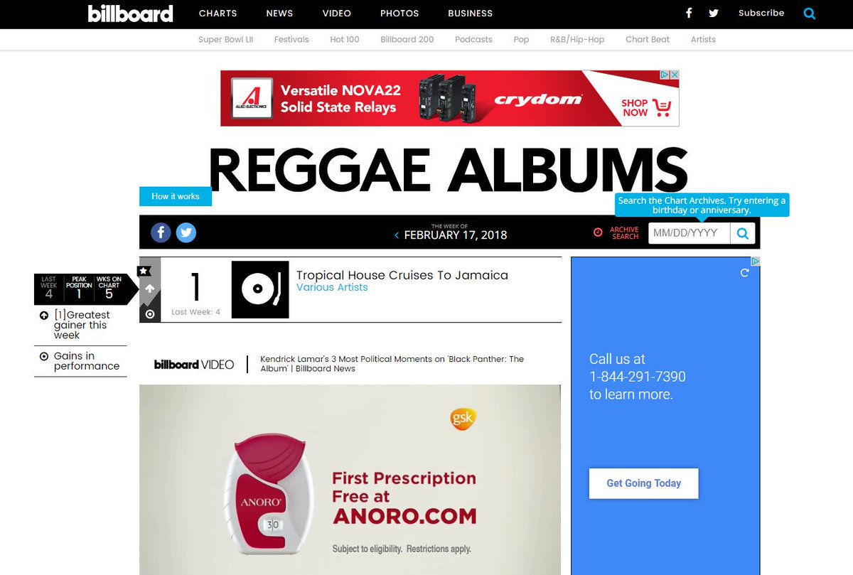 RT @DJGridUSA: HUGE S/O To @AmadaRecords @AGTheAR @1DJChoice @Contractor4 For Hitting #1 On The @Billboard Charts! “Tropical House Cruises To Jamaica“ Has Nothing But Certified #Reggae Hits! Love My Team! #TropicalHouseCruisesToJamaica Available Now 👉 AmadaRecords.com