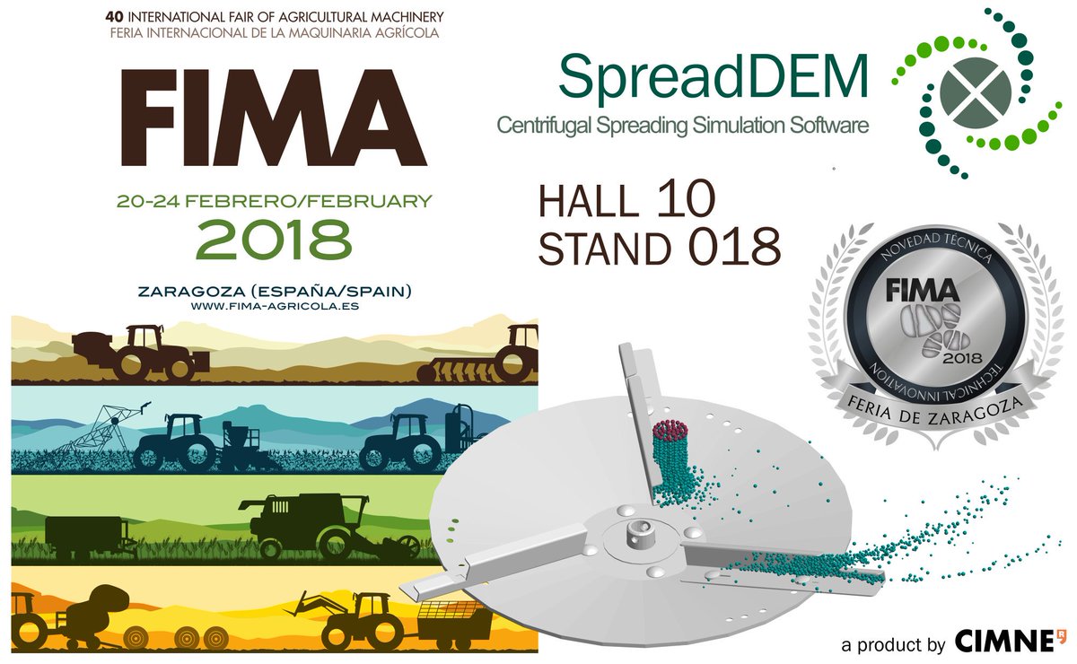 GiDSIMULATION's tweet photo. Discover more about @SpreadDEMcimne during the @fima_agricola . Visit their stand and talk with the team! In Zaragoza (Spain) on February 20-24th https://t.co/T41UJXLfGm