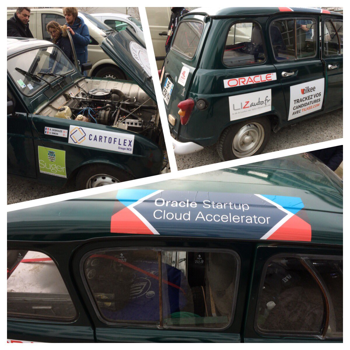 CatherineRoy6's tweet photo. Nous soutenons Victoire et Romain @Oracle_France ! Nous leur souhaitons de vivre une belle aventure humaine sur ce #4LTrophy2018 #OracleSengage #Tilkee #OracleStartup https://t.co/6FYpMicxBD