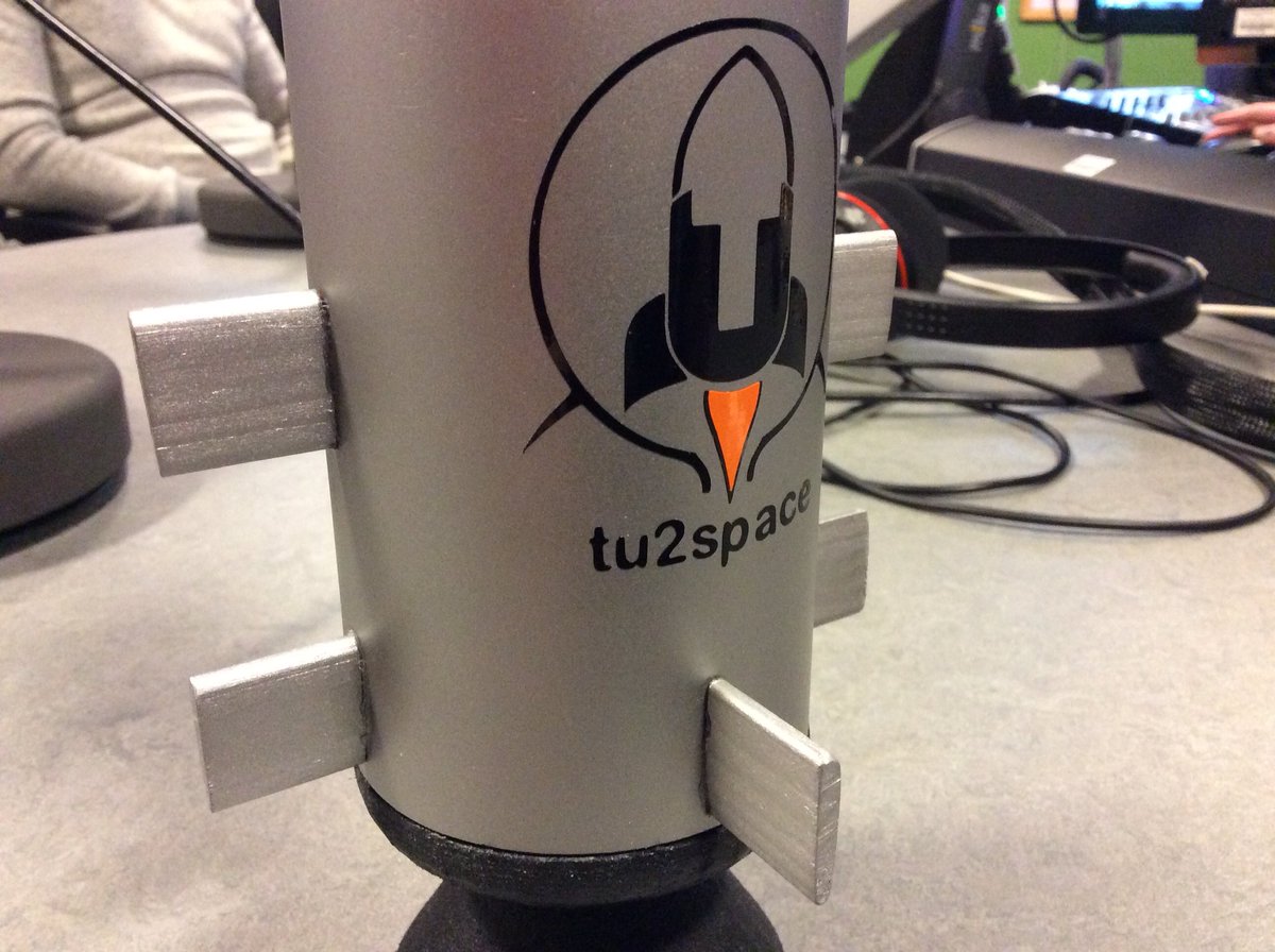 BBCTees's tweet photo. The team from @TU2Space joined @Bob_Fischer in the studio this afternoon to talk about @ThumbSat https://t.co/eunyK8ubSW
