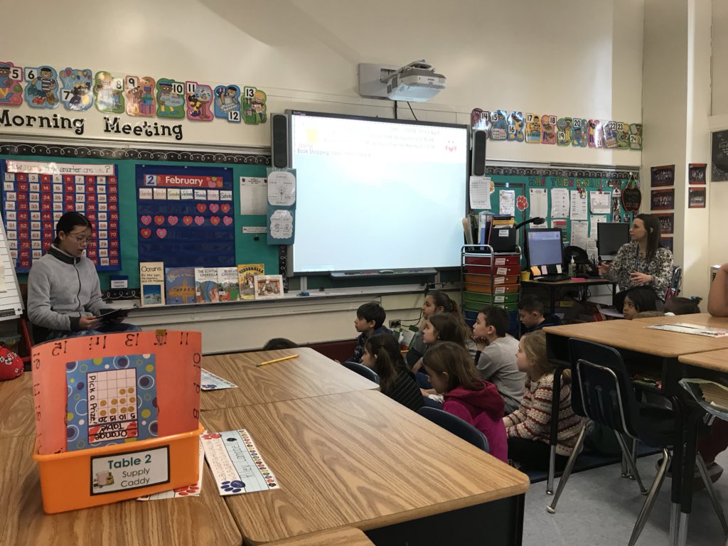 BaldWelshman's tweet photo. Pelham Middle School students visited their former schools today to read original international fairy tales to 2nd graders! #IB #ServiceandAction https://t.co/XF0wzKBiN0