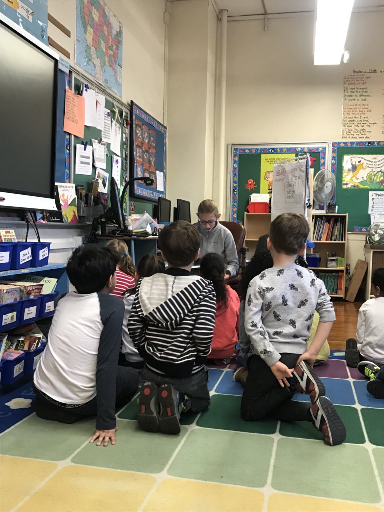 BaldWelshman's tweet photo. Pelham Middle School students visited their former schools today to read original international fairy tales to 2nd graders! #IB #ServiceandAction https://t.co/XF0wzKBiN0