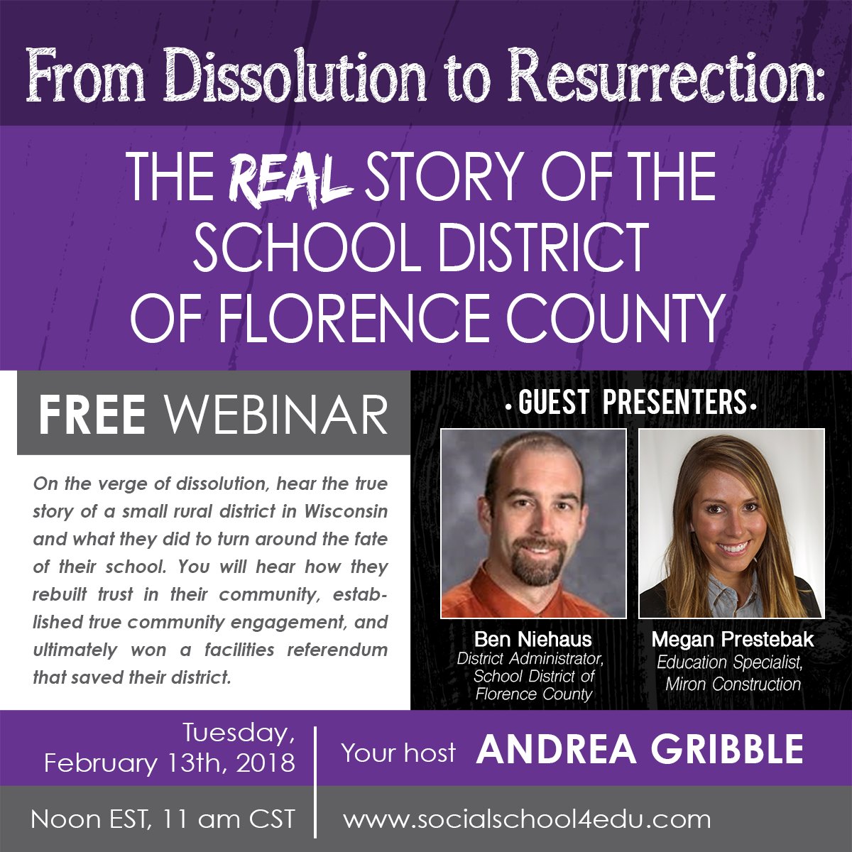 andreagribble's tweet image. It's TODAY - Tuesday, February 13th at Noon EST.

Join us to learn about #referendum, #schoolbonds, #CommunityEngagement - from the Florence County School District!

Sign up here: …school4edu.com.replynow.ontraport.net/2-13-18webinar

#schoolpr #k12 #education #suptchat