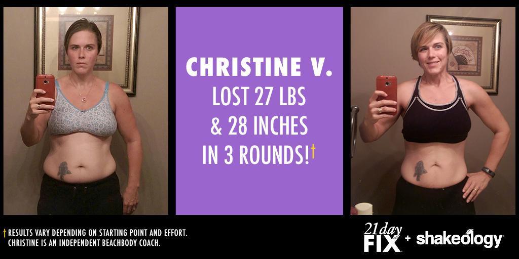 Christine V. lost 27 lbs. and 28 inches with 3 rounds of 21 Day Fix! “After completing 21 Day Fix, I have never felt better in my life. I am feeling stronger and happier!” 
To learn more about 21 Day Fix visit: bchbody.life/2nZNQdl  #TransformationTuesday
