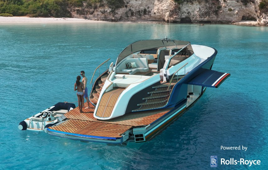 Aeroboat_'s tweet photo. The #AeroboatS6 Aerostairs is an extendable swim platform the width of the transom that can be raised &amp; lowered. When combined with the height adjustable passerelle, this platform becomes a safe &amp; graceful boarding &amp; disembarking system. https://t.co/DygC5x6Qlw https://t.co/CoBlG2KGSf