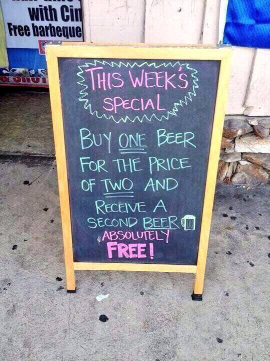 RealSuttonEwan's tweet photo. "This week's beer special" by unknown bar - Join the Future of Marketing: https://t.co/JDDCb8NcGU #Ads #Advertising #GrowthHacking https://t.co/1opPCJcLSl